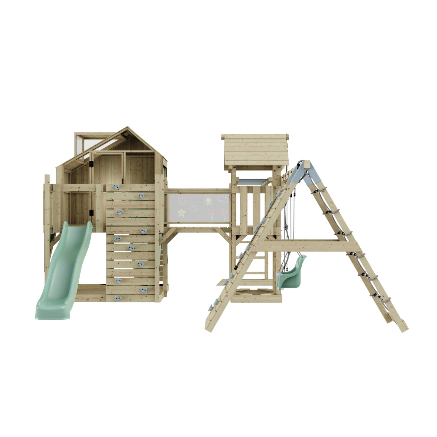 OutdoorToys Spielturm Milo mit Babyschaukel Mintgrün günstig online kaufen