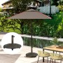 Outsunny Sonnenschirmständer in Bronze mit Rollen, Ø54,5cm, für Garten und Terrasse.