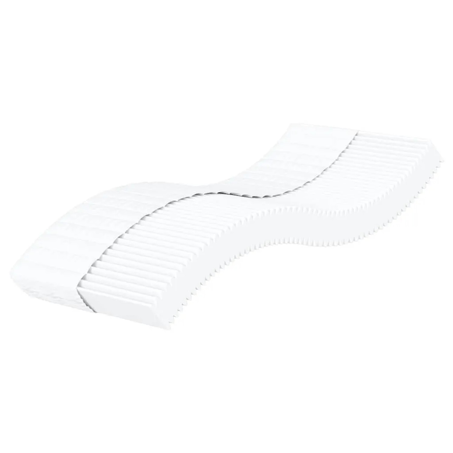 vidaXL Schaumstoffmatratze Weiß 100x220 cm Härtegrad H2 H3 4016640