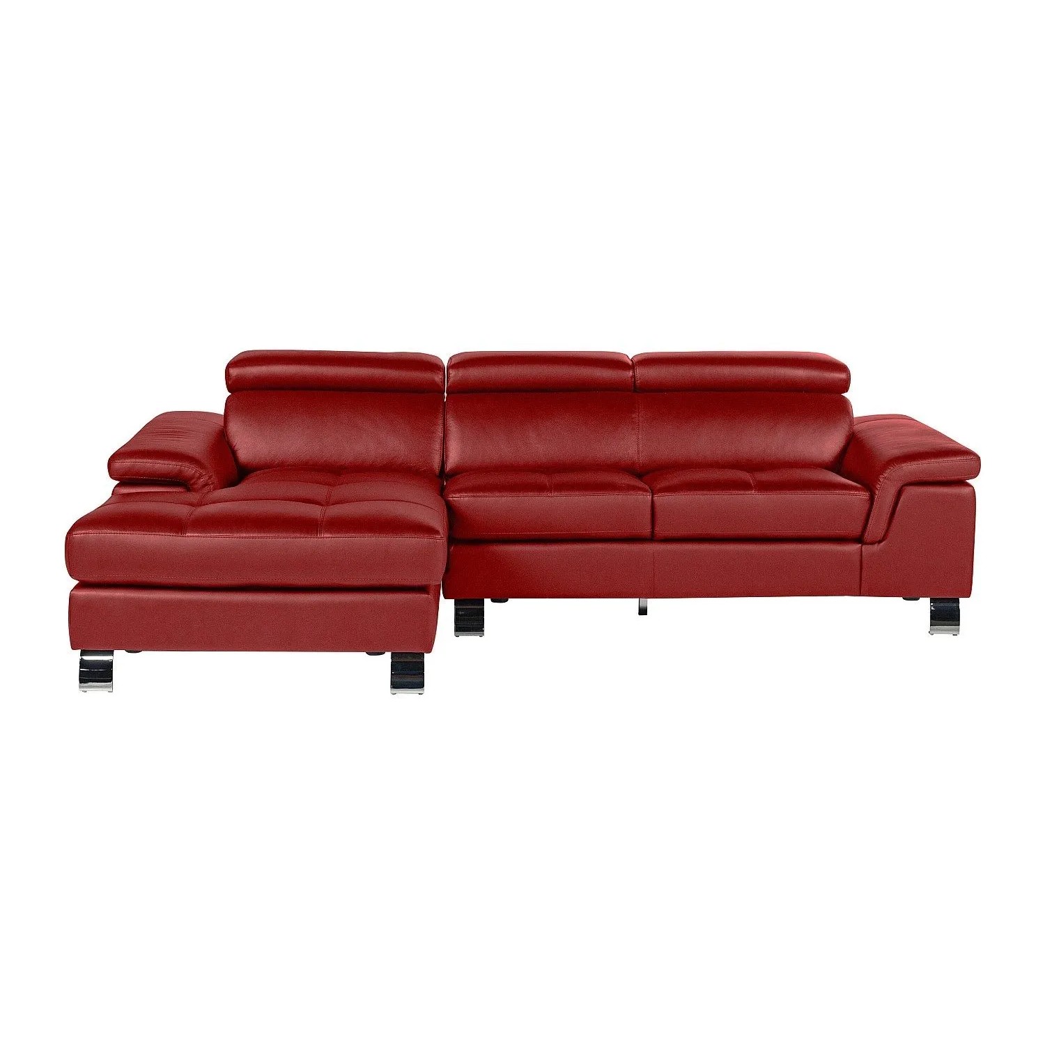 Vente-unique Sofa Ohne Schlafmöglichkeit Mishima Rot 260 cm