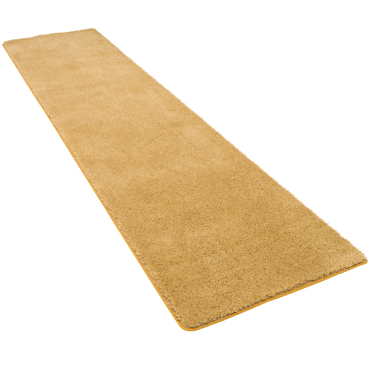 Snapstyle Hochflor Shaggy Läufer Teppich Palace Curry 80x400cm günstig online kaufen