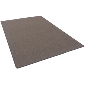 Anthrazitfarbener Snapstyle Sisal Teppich, 100x100 cm, klassisches Design.