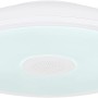Weiße Globo LED-Deckenleuchte Raffy, Ø 28 cm, mit integriertem Lautsprecher.