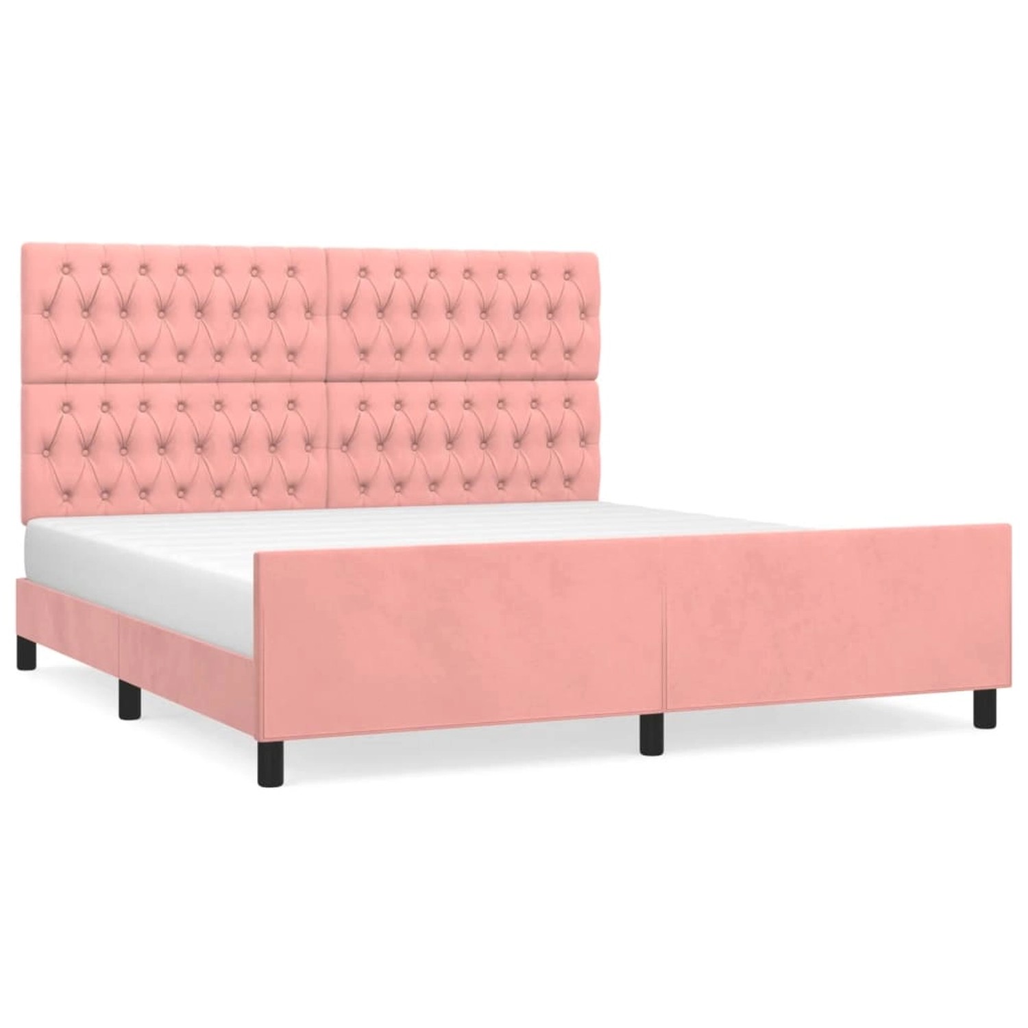 vidaXL Bettgestell mit Kopfteil Rosa 180x200 cm Samt 3125957 günstig online kaufen