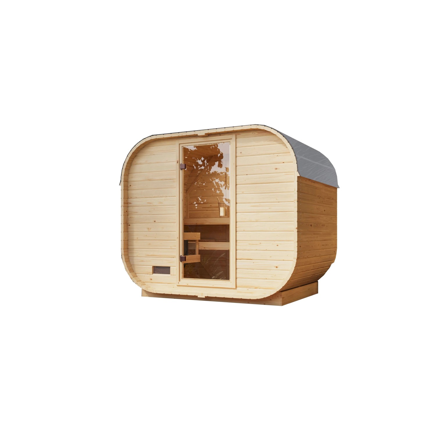 Chillroi Würfelsaunahaus Louisa Plus Inklusive Saunaofen 9kW Integriert Ste günstig online kaufen