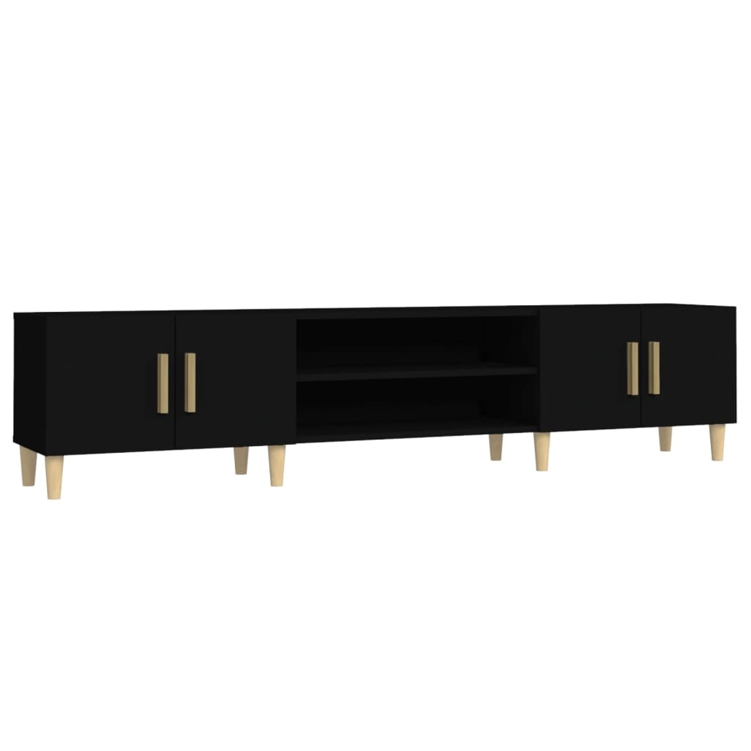 Vidaxl Tv-schrank Schwarz 180x31,5x40 Cm Holzwerkstoff günstig online kaufen