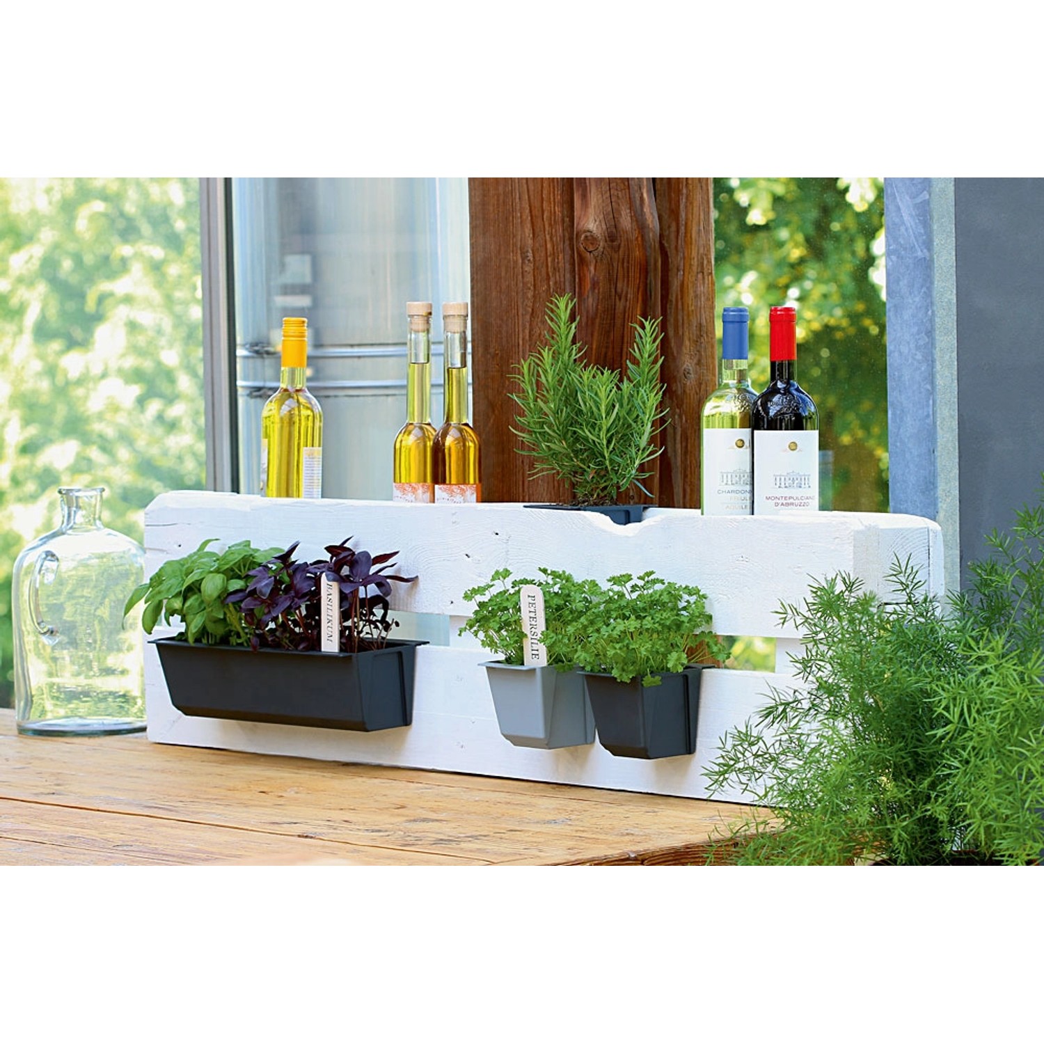 Geli Pflanzgefäß für Europaletten Easy 10 cm x 13,5 cm x 10 cm Beton