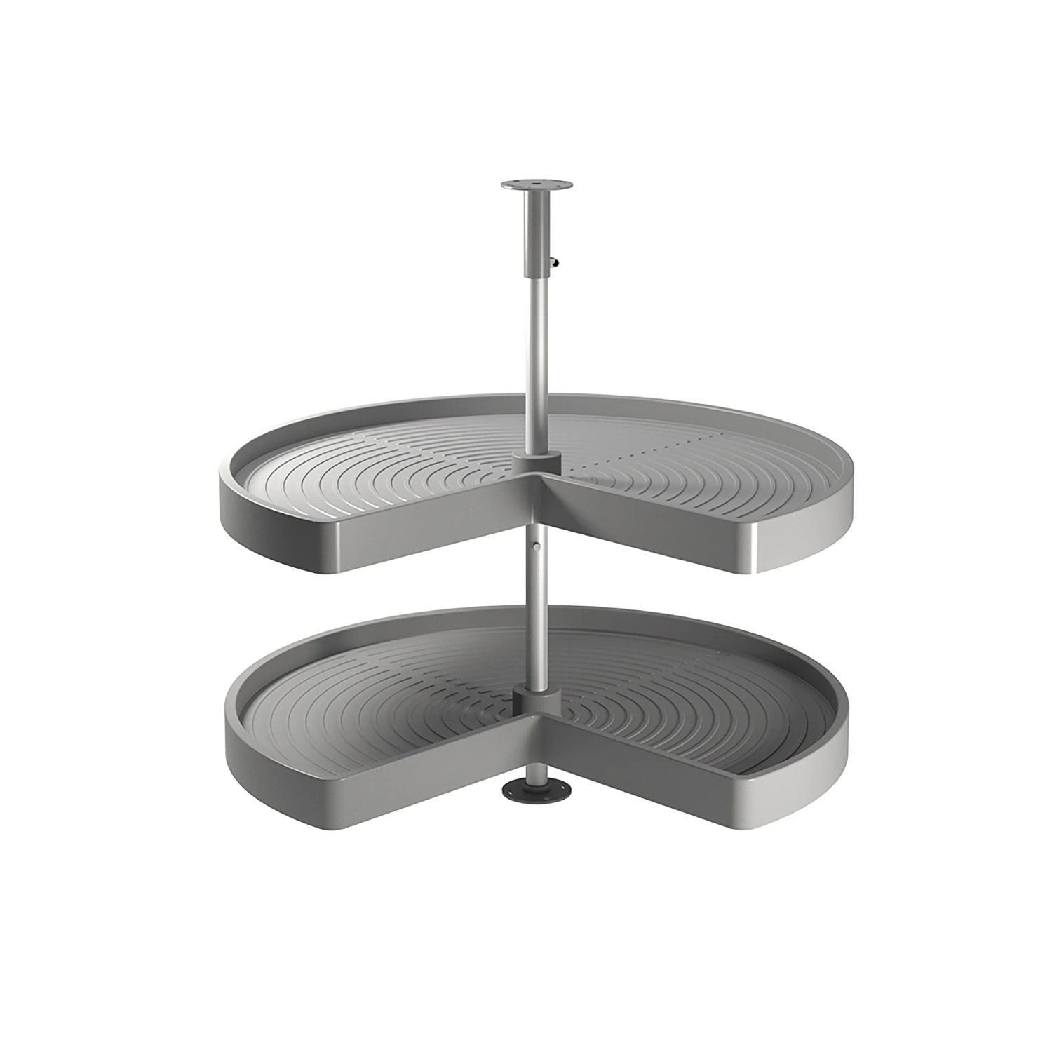 Emuca Lot Drehplatten Shelvo 3 und 4 für 900 mm Modul Kunststoff und Aluminium Weiss