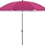 Pinkfarbener Derby Marktschirm COMO, Ø 165 cm, mit Handöffner. Sonnenschirm für Balkon und Garten.