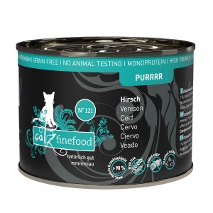 Catz Finefood Purrrr Hirsch, 200g Dose Katzen-Nassfutter mit Monoprotein.