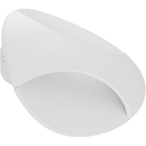 Ovale, weiße Globo Wandleuchte Alexandra aus Metall für Innenräume.