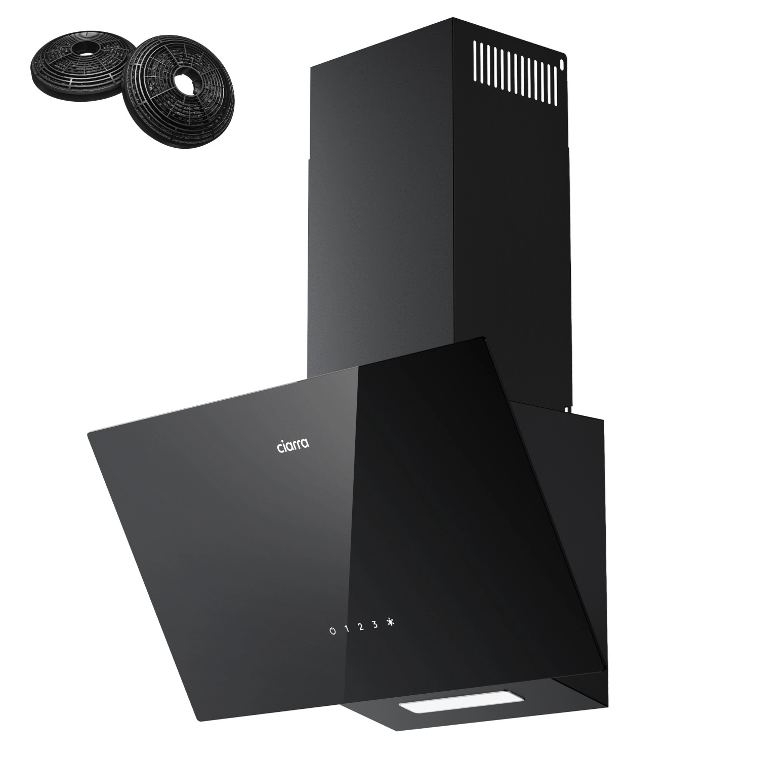 CIARRA Dunstabzugshaube A++ 350 m³/h 60 cm 3 Stufen Touch-Bedienung VMB6750C