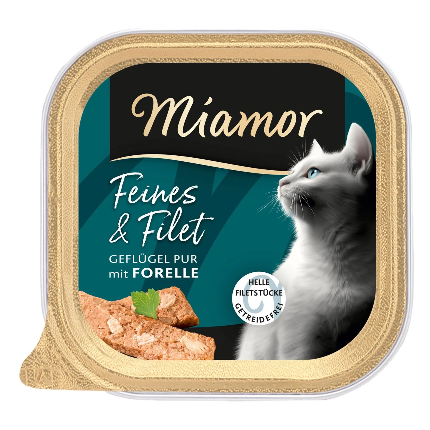 Miamor Katzen-Nassfutter Feines & Filets Geflügel Pur mit Forelle 100 g