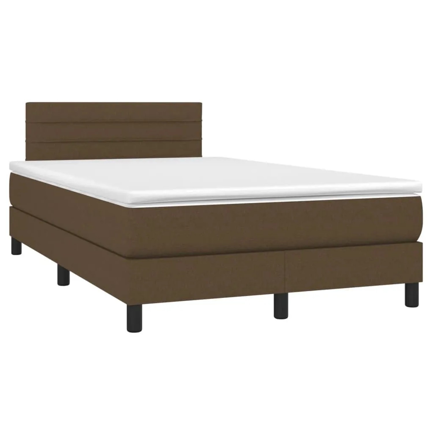 vidaXL Boxspringbett mit Matratze & LED Dunkelbraun 120x190 cm Stoff 327004 günstig online kaufen