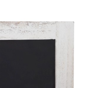 Detailansicht: Wandgarderobe C51 mit Kreidetafel, weiß im Shabby Look.