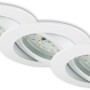 3er-Set: Dimmbare, weiße Briloner LED-Einbaustrahler Attach, Ø 8,2 cm für den Innenbereich.