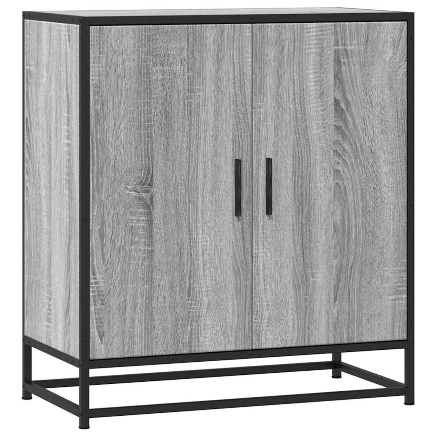 vidaXL Sideboard Grau Sonoma 68x35x76 cm Holzwerkstoff und Metall 848967