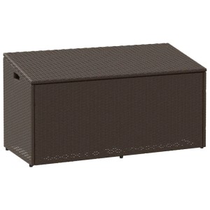 vidaXL Garten-Auflagenbox Braun 110x50x58 cm Poly Rattan 4104070