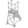 Krause Podestleiter Stabilo, fahrbare Leiter mit 6 Stufen und Plattform, ideal für flexible Einsätze.