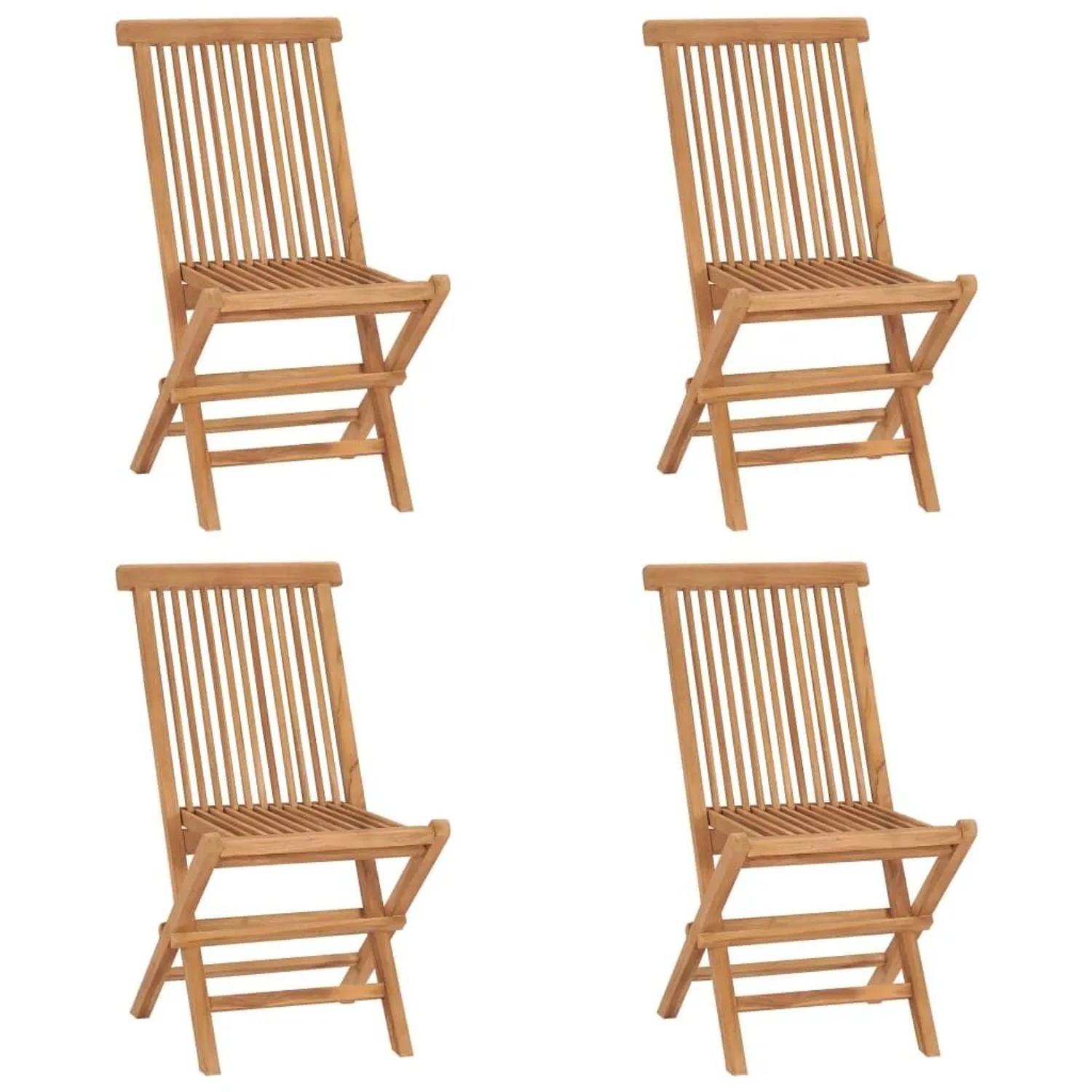 vidaXL Klappbare Gartenstühle 4 Stk Massivholz Teak 315442 günstig online kaufen