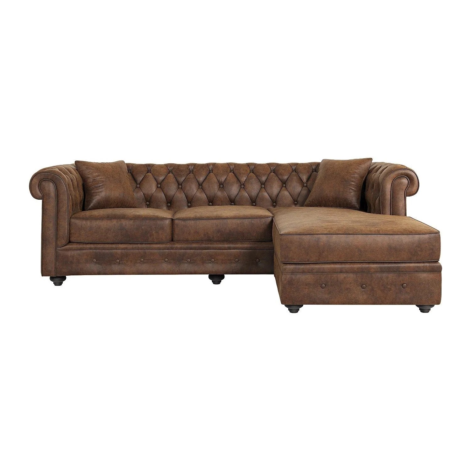 Vente-unique Sofa Ohne Schlafmöglichkeit Toledo Braun 228 cm