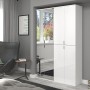 Inn.Furn Schuhschrank Weiß Hochglanz 122 cm mit Spiegel SystemX_3