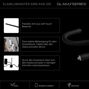 Glamseries Glamluminater Arm Add-On Led Leuchte Halterung Smartphone Tablet