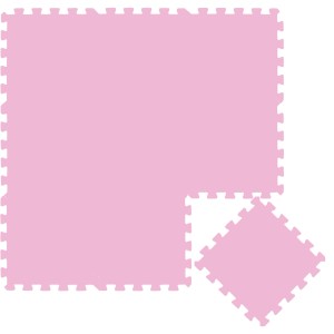LittleTom Puzzlematte, 9 rosa Schaumstoffmatten, 30x30 cm, ideal als Spielteppich für Babys und Kinder.