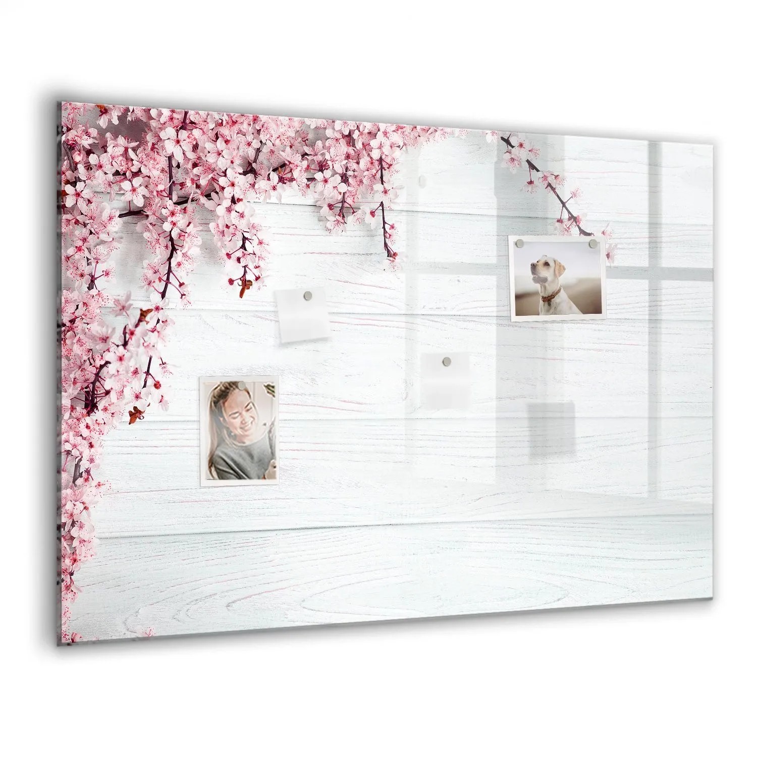 Tulup Beschreibbare Magnettafel Frühlingsblumen 100x70 cm Beschreibbare Magnettafel Küche Schwarzer Marker Magnetisches ...