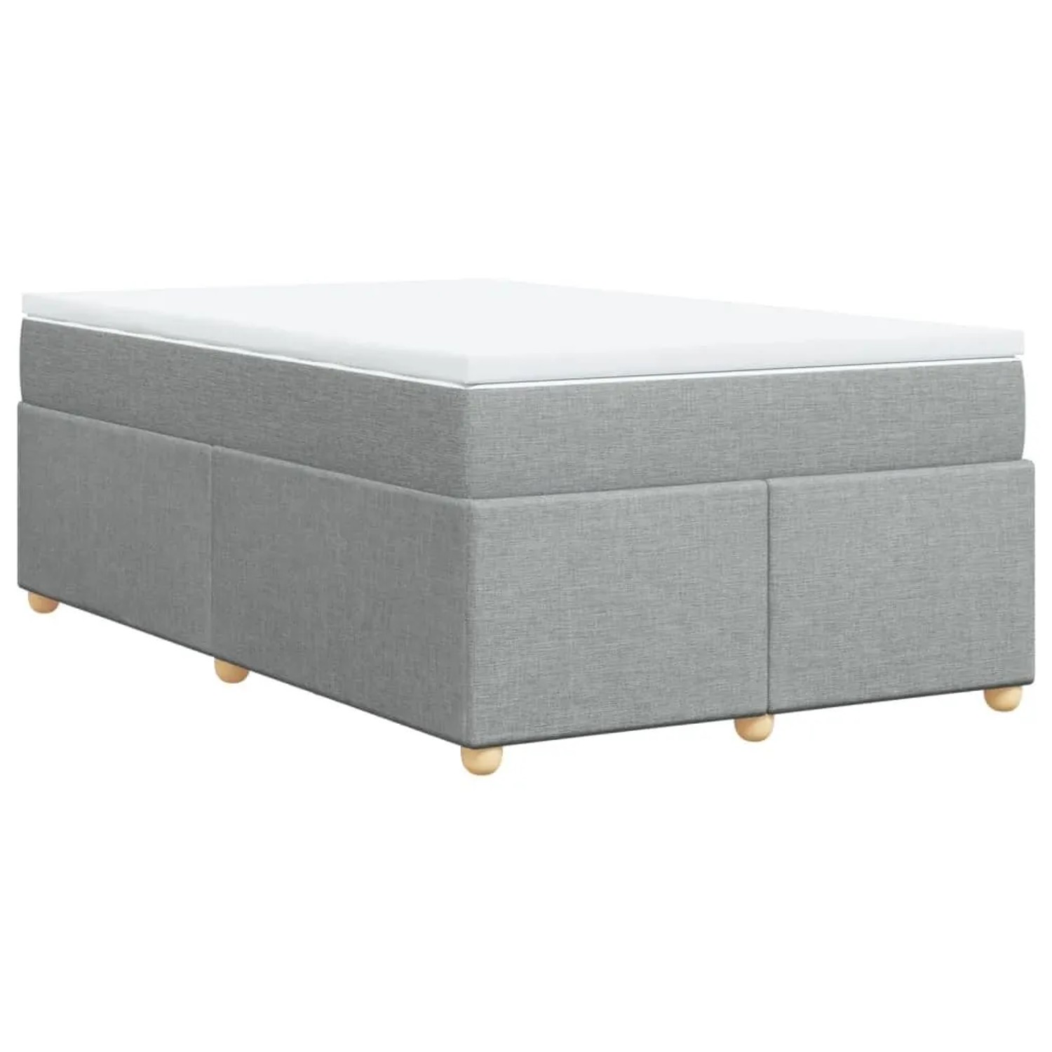 vidaXL Boxspringbett mit Matratze Hellgrau 120x190 cm Stoff 3285359 günstig online kaufen