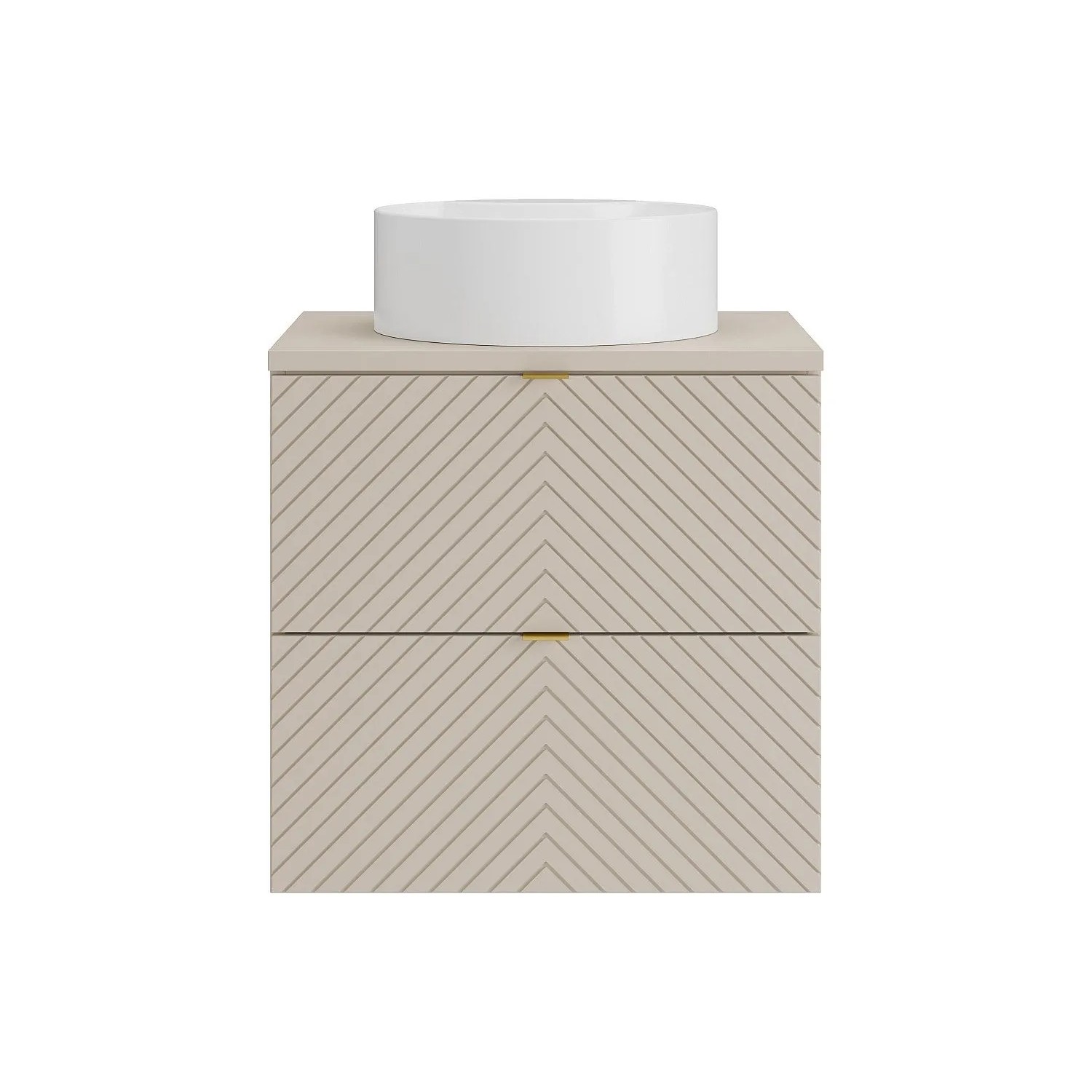 Vente-unique Einzelwaschtisch Dorioni Beige 60 cm