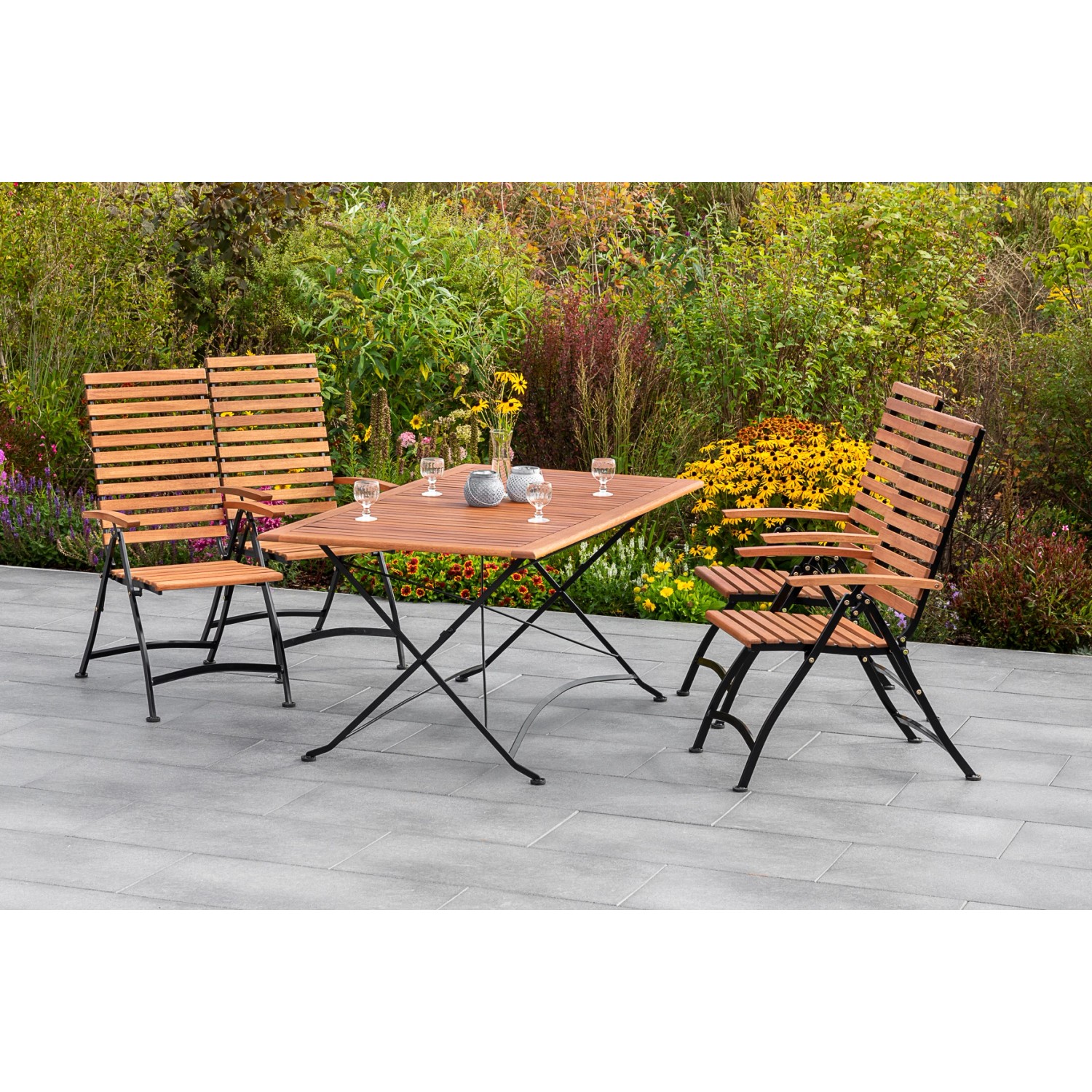 Merxx Schlossgarten Set 5-tlg. Klapptisch 160 x 90 cm günstig online kaufen