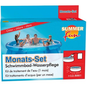 Summer Fun Desinfektion Monats-Set Chlor für Pools bis 12.500 l. Vorportionierte Beutel für optimale Wasserpflege.
