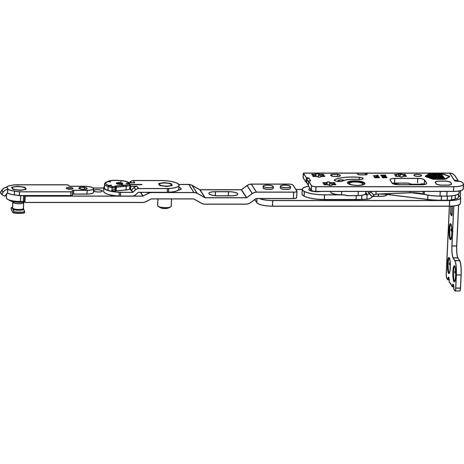 Maco Drehbandarm Power Holz/Pvc Ft30 13V Flügelfalzbreite 255-1400 Silber Rechts