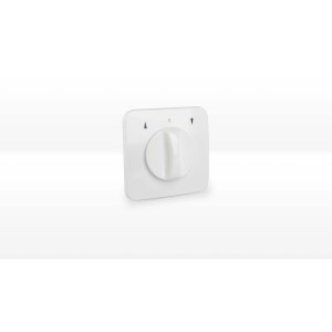 Weißer Schellenberg Rollladenschalter Unterputz zur manuellen Rollladensteuerung.