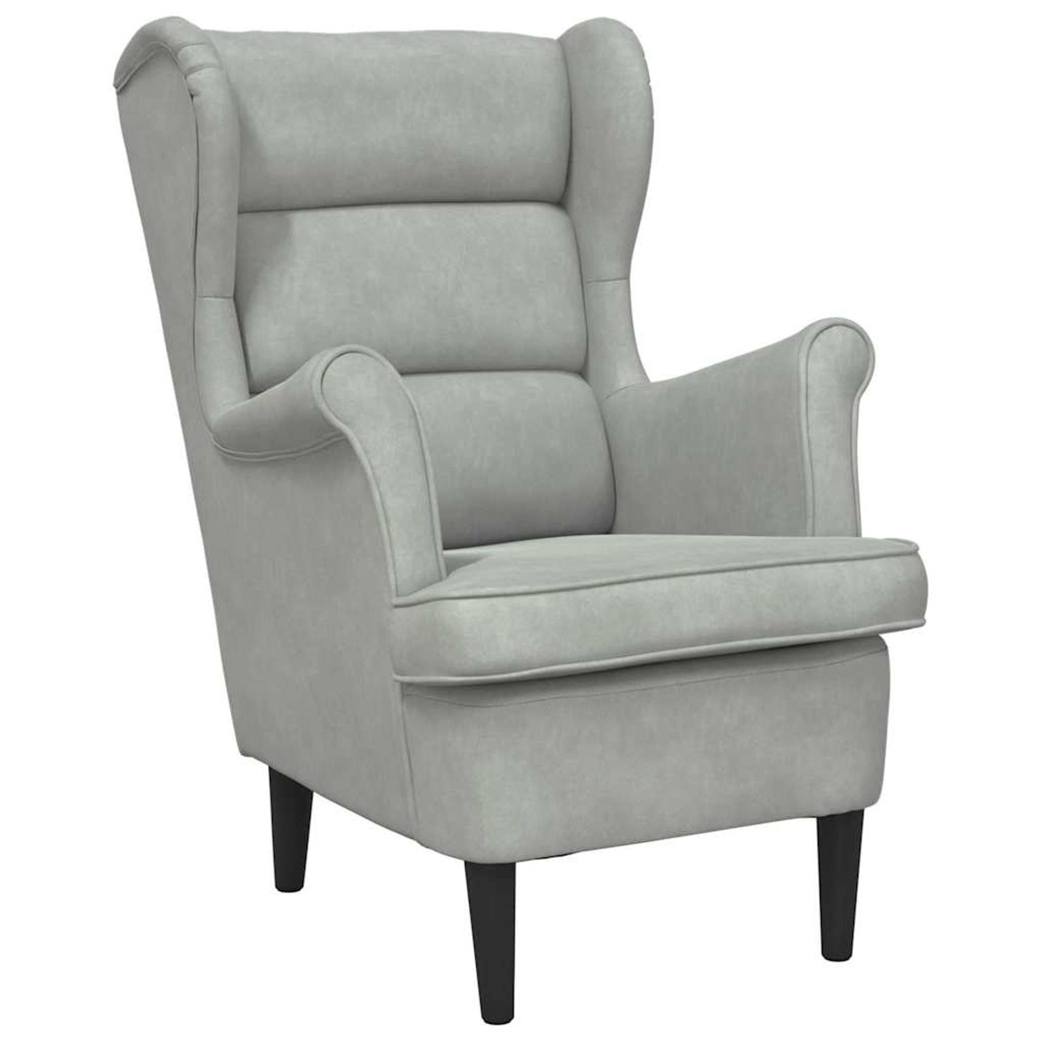 vidaXL Sessel Hellgrau 71 x 92 x 91 cm Samt 42012824 günstig online kaufen