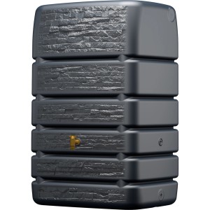 4rain Mauertank Slim Stone Decor 510 l, Graphite Grey. Regentonne in Steinoptik mit Auslaufhahn.