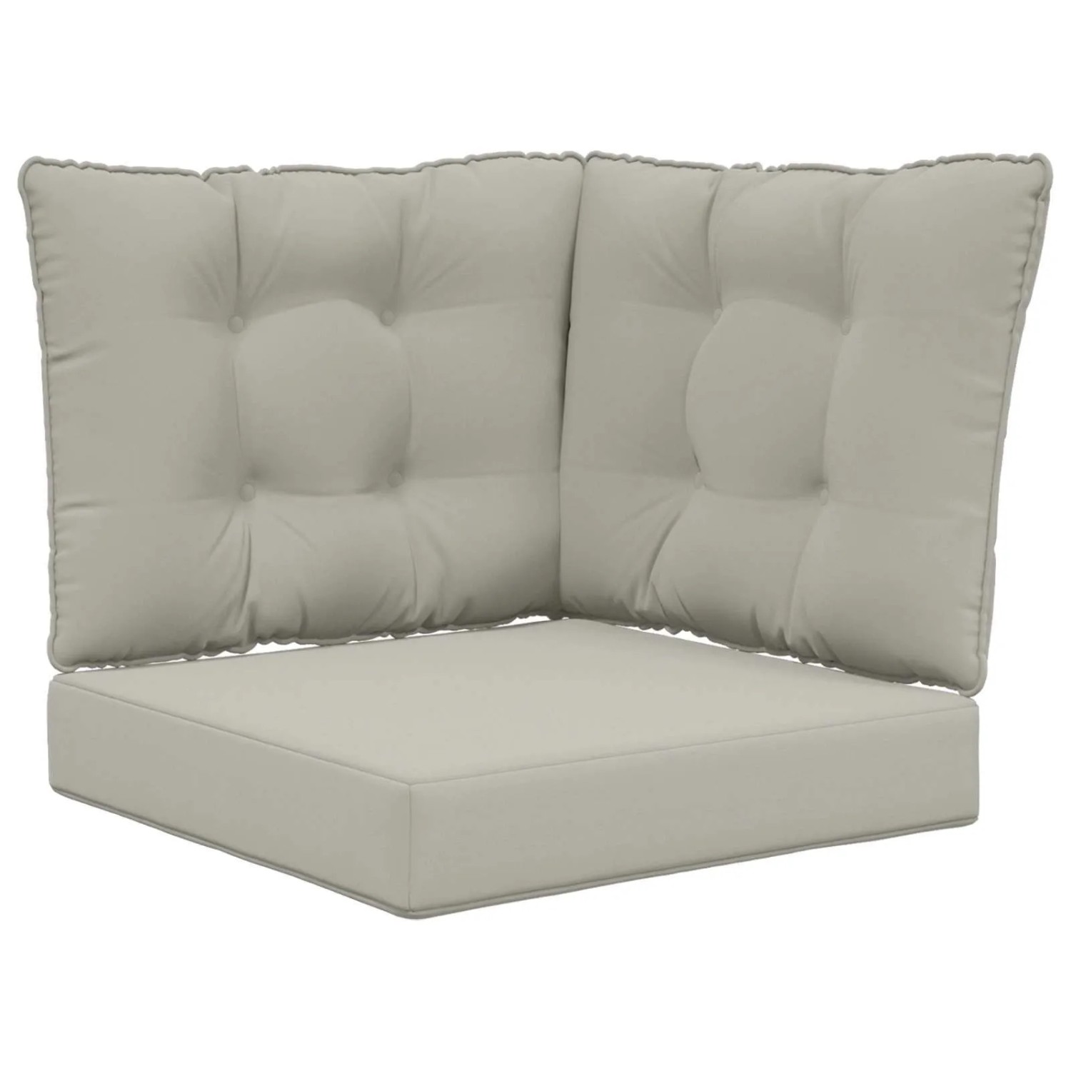 vidaXL Sofakissen für Draußen 3-Tlg Grau Polyester 900796
