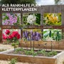 Outsunny Rankhilfe 2er Set, Gartendeko für Kletterpflanzen aus Eisen, schwarz.