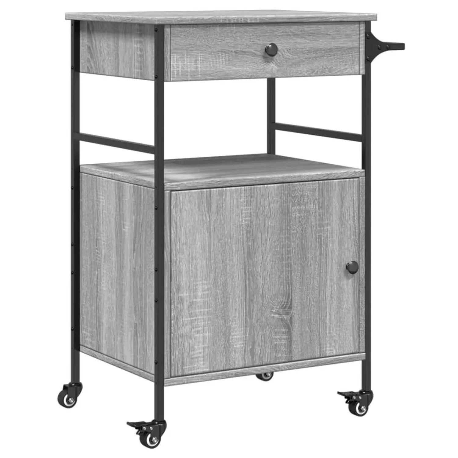 vidaXL Küchenwagen Grau Sonoma 56x43x89,5 cm Holzwerkstoff 842394