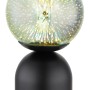 Globo Tischleuchte Julsy, schwarzes Metall, 3D-Effekt, 21 cm. LED-Tischlampe mit Touchdimmer.