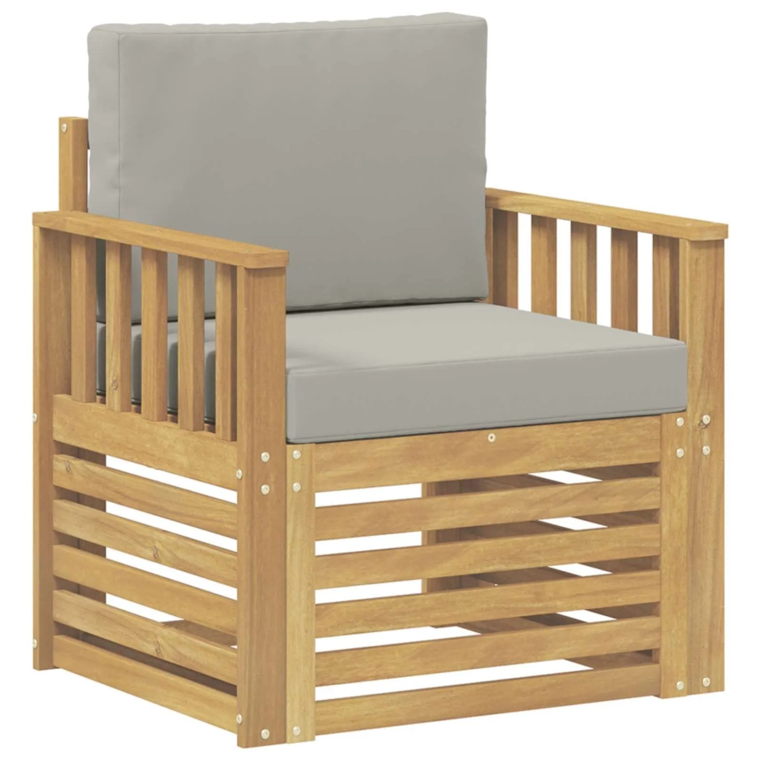 vidaXL 2 Stück Outdoor-Sofagarnitur Polyester Weiß und Hellgrau 3439088