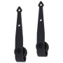vidaXL Mini Schiebetürbeschlag Set, 183 cm, für Schranktüren, Kohlenstoffstahl, Schwarz.