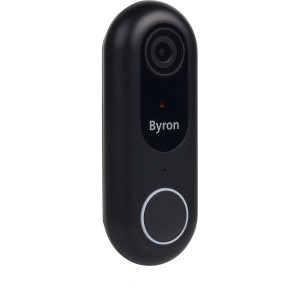 Smartwares WiFi-Türklingel mit Full-HD Kamera, App-gesteuert, in Schwarz.