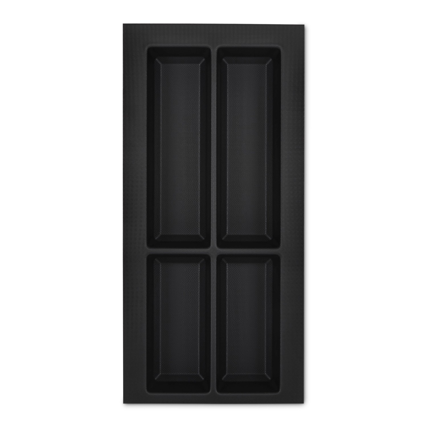 SOTECH Orga-Box VII Besteckeinsatz Schwarz 300 mm Höhe 50,5 mm mit Softtouch Oberfläche