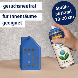Belton Free AQUAcolours Buntlack Spray RAL 5010 Enzianblau, hochglänzend. Farbspray für Innen & Außen.