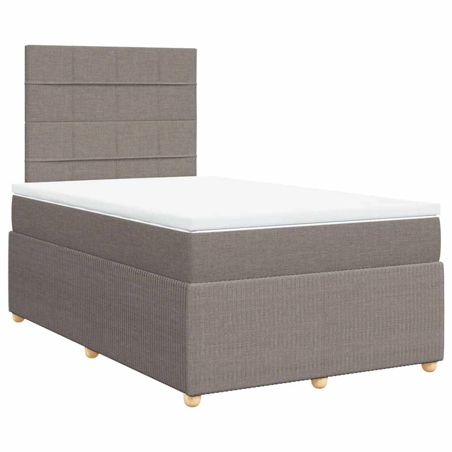 vidaXL Boxspringbett mit Matratze Taupe 120x190 cm Stoff 3291999 günstig online kaufen