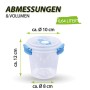 Bestlivings Joghurt-Frischhaltebox, 0,64L, blau, 4er-Pack. Vorratsdose mit blauem Deckel.