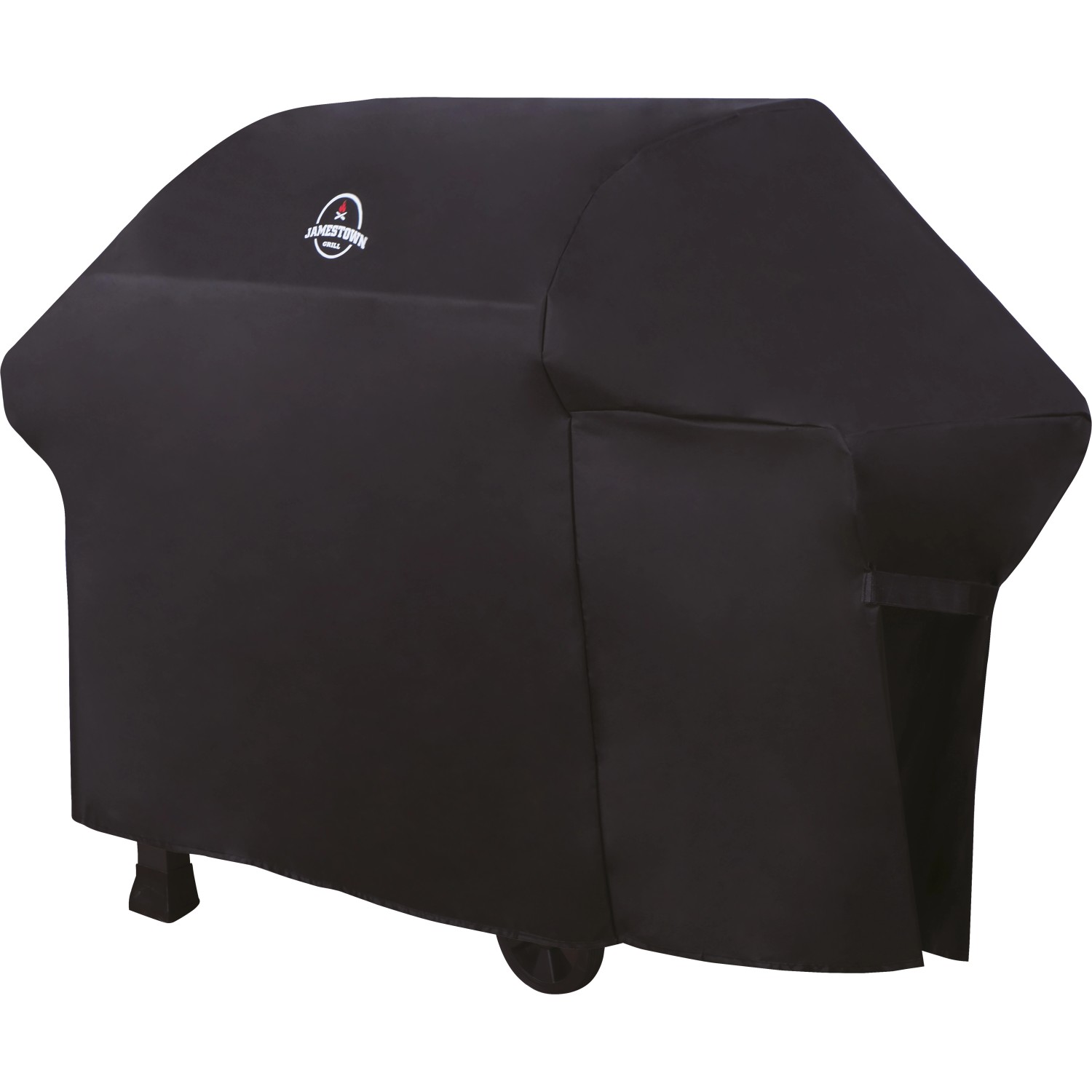 Schwarze Jamestown Grill-Schutzhülle für Jaxon Grillwagen, 105x68x92 cm.