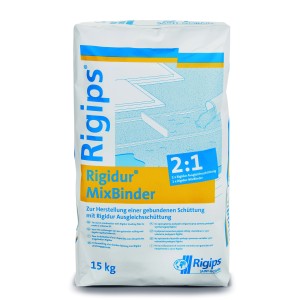 Sack Rigidur MixBinder, zementäres Bindemittel für Ausgleichsschüttung, 15 kg.
